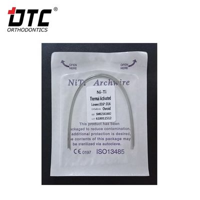 DTC 둥근 NiTi 타원형 정사 아치 와이어 및 CE 인증과 함께 정치 치과 교정